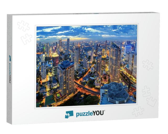 Cityscape in Middle of Bangkok, Thailand... Jigsaw Puzzle
