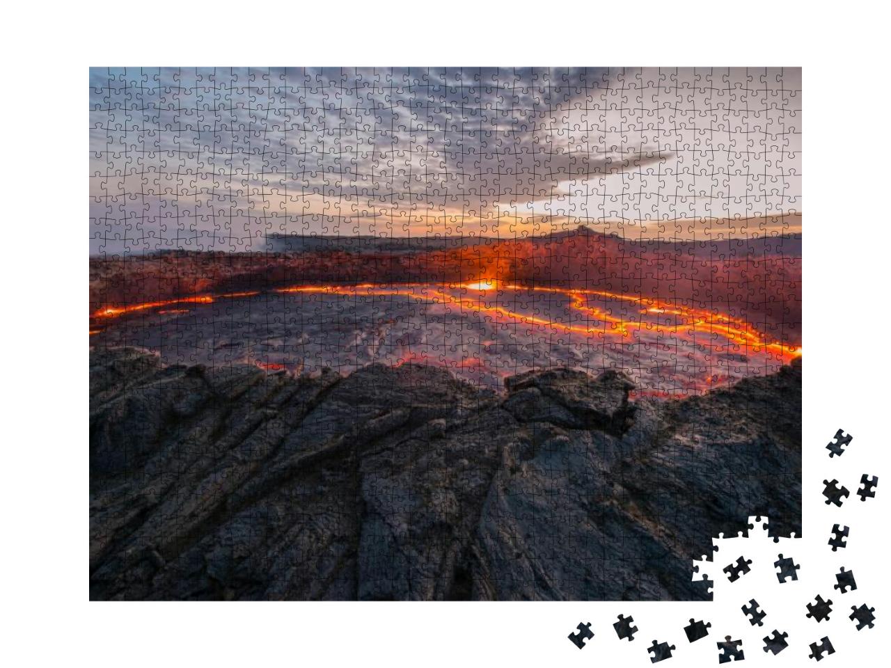 Ertale is the Most Active Volcano of Ethiopia. This is On... Jigsaw Puzzle with 1000 pieces