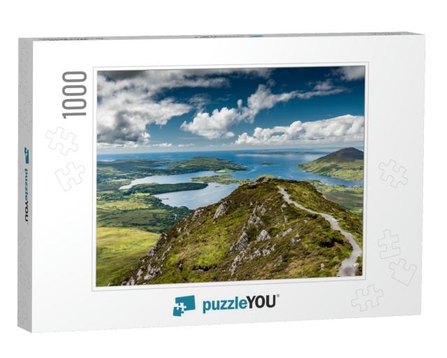 The Hiking Trail At the Top of Diamond Hill in Connemara... Jigsaw Puzzle with 1000 pieces