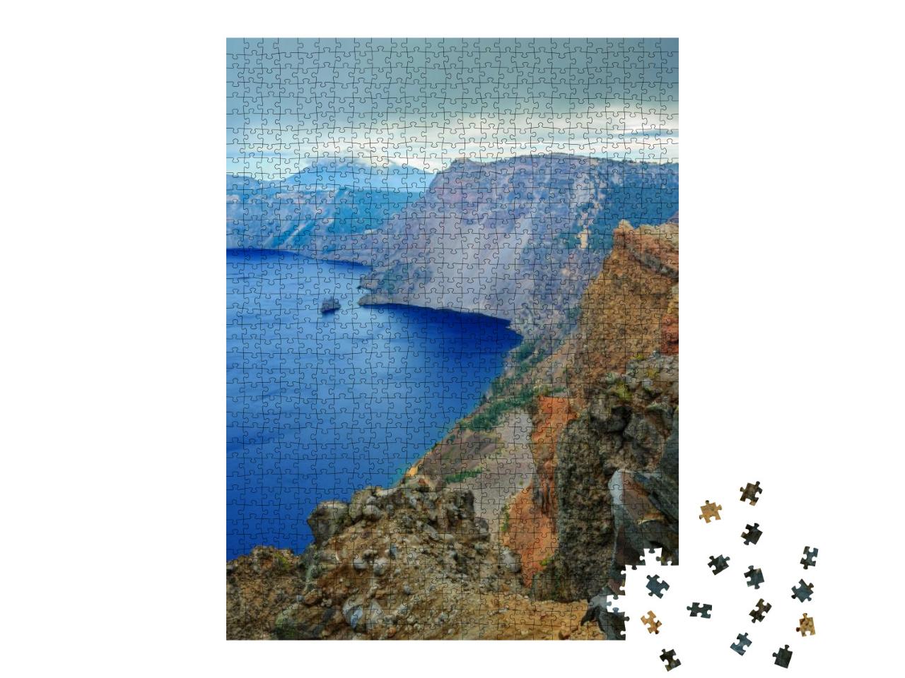 Crater Lake National Park, Oregon, Usa... Jigsaw Puzzle with 1000 pieces