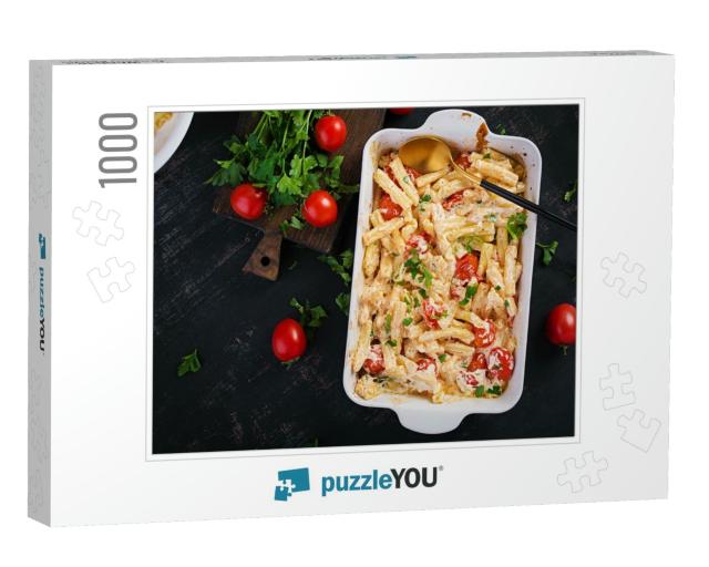 Fetapasta. Trending Viral Feta Bake Pasta Recipe Made of... Jigsaw Puzzle with 1000 pieces
