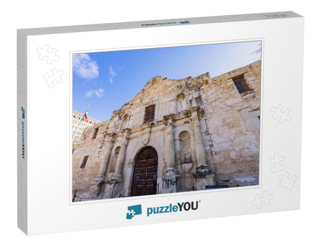 Sunny View of the Alamo At Texas... Jigsaw Puzzle