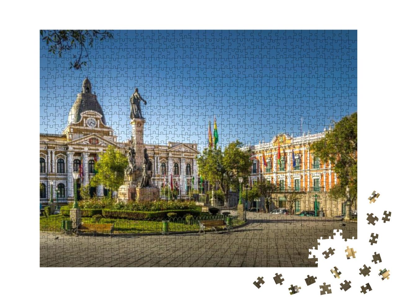 Plaza Murillo & Bolivian Palace of Government - La Paz, B... Jigsaw Puzzle with 1000 pieces