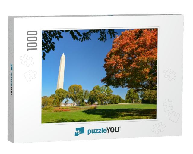 Washington Dc in Autumn - Washington Monument as Seen fro... Jigsaw Puzzle with 1000 pieces
