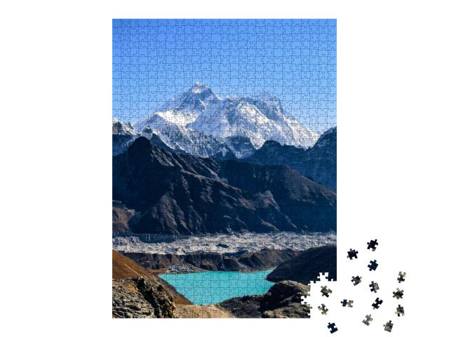 Mount Everest, Lhotse & Nuptse Seen from Renjo La Pass Ab... Jigsaw Puzzle with 1000 pieces