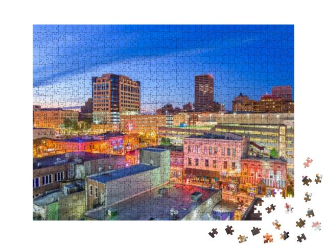 Memphis, Tennessee, USA Downtown Cityscape At Dusk Over Be... Jigsaw Puzzle with 1000 pieces