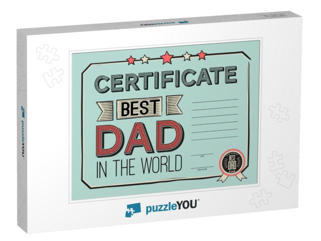 Template Diploma Congratulations for Fathers Day... Jigsaw Puzzle