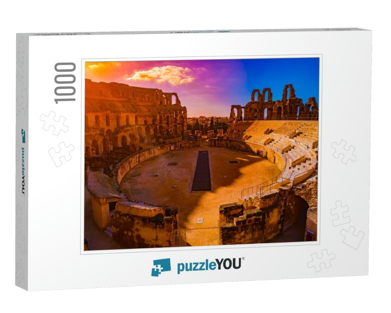 The Beautiful Amphitheater in El Djem Reminds the Roman C... Jigsaw Puzzle with 1000 pieces