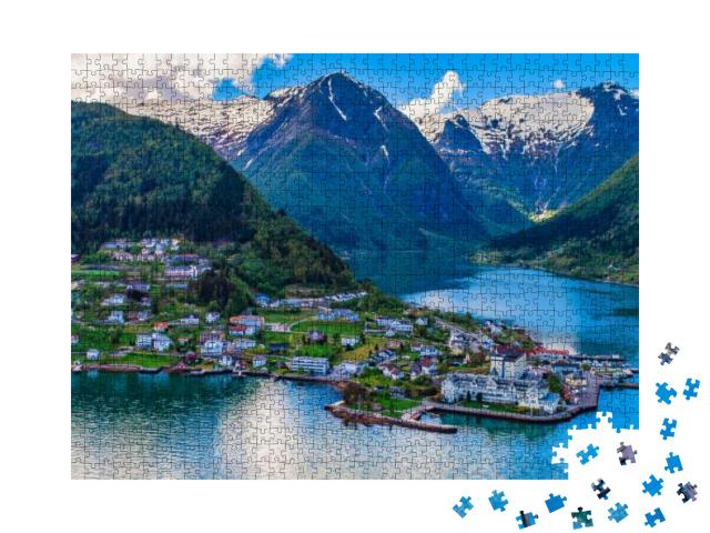 Balestrand. the Administrative Center of Balestrand Munic... Jigsaw Puzzle with 1000 pieces