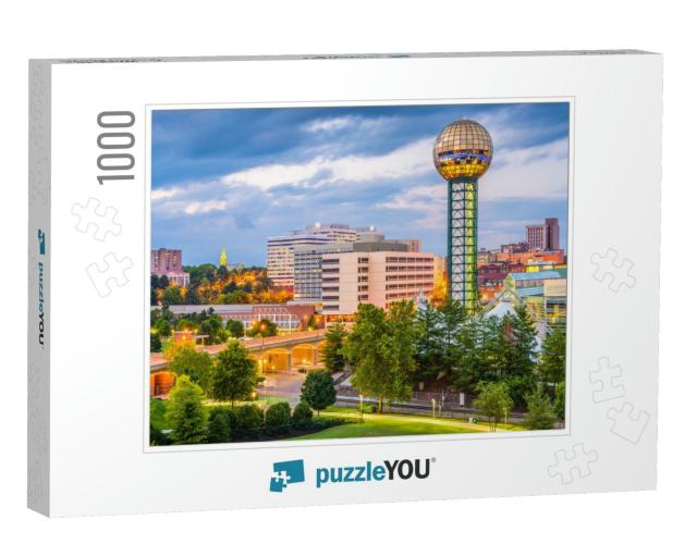 Knoxville, Tennessee, USA Downtown Skyline At Twilight... Jigsaw Puzzle with 1000 pieces