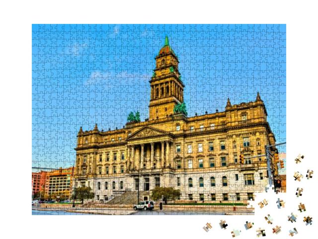 Wayne County Courthouse, a Monumental Government Structur... Jigsaw Puzzle with 1000 pieces