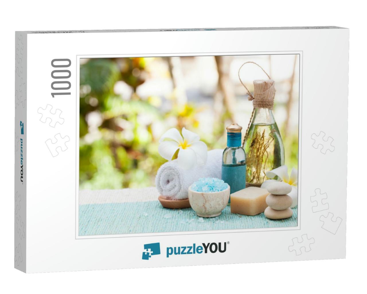 Spa & Wellness Massage Setting Still Life with Essential... Jigsaw Puzzle with 1000 pieces