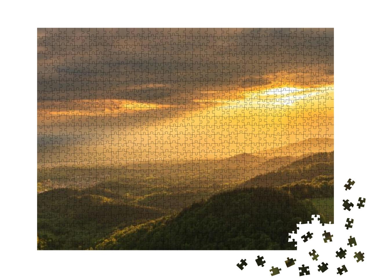 The Wonderful Murgtal in the Black Forest During the Gold... Jigsaw Puzzle with 1000 pieces