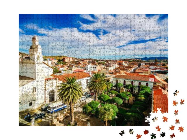 View on Colonial Town of Sucre in Bolivia... Jigsaw Puzzle with 1000 pieces