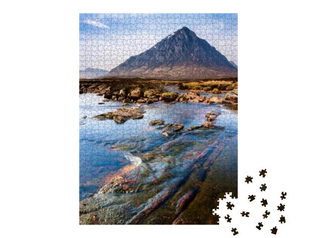 Photo of Scottish Highlands Landscape Scene from the Rive... Jigsaw Puzzle with 1000 pieces