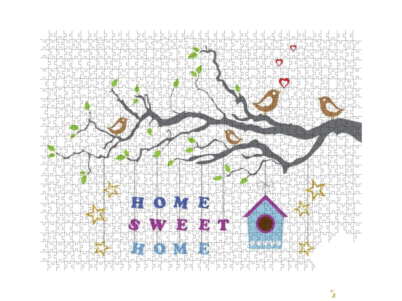 Home Sweet Home Moving-In New House Greeting Card... Jigsaw Puzzle with 1000 pieces