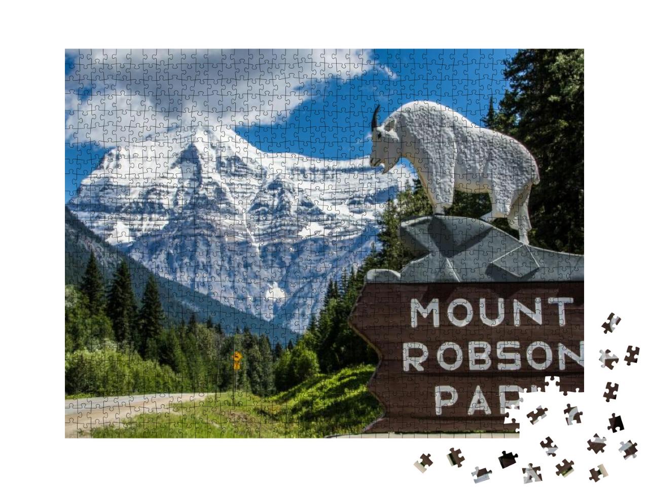 Mount Robson Park Sign... Jigsaw Puzzle with 1000 pieces