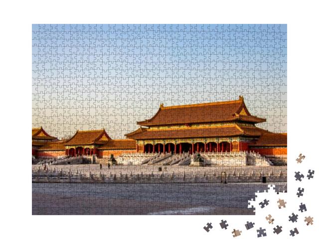 The Forbidden City, Ancient Palace in Beijing, China Shot... Jigsaw Puzzle with 1000 pieces