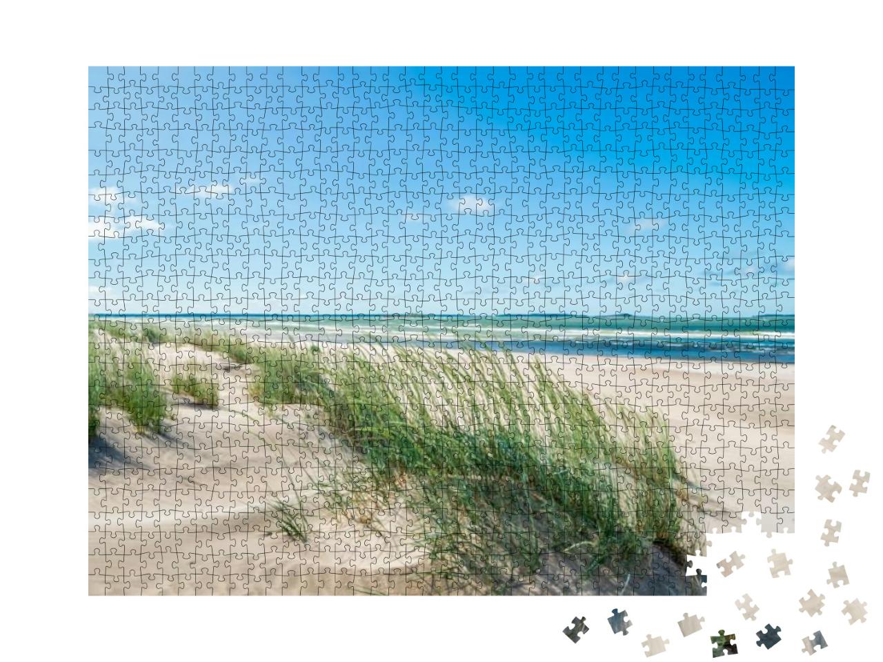 Beautiful Sandy Beach Yyteri At Summer, in Pori, Finland... Jigsaw Puzzle with 1000 pieces