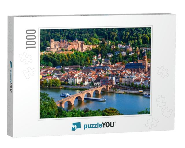 Landmarks & Beautiful Towns of Germany - Medieval Heidelb... Jigsaw Puzzle with 1000 pieces