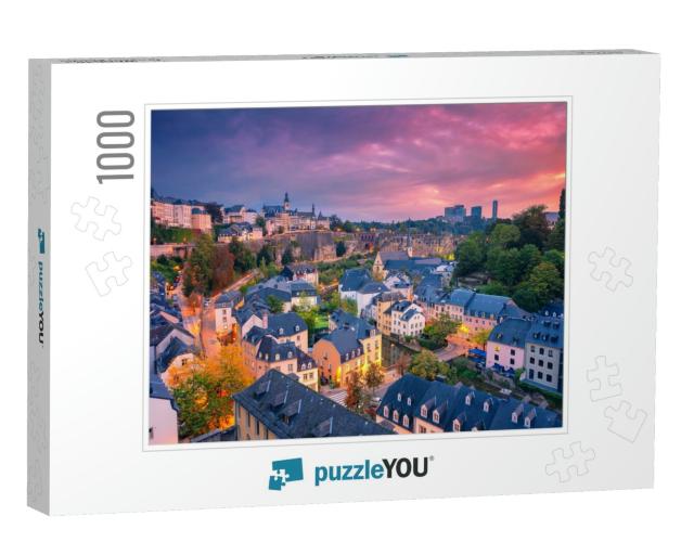 Luxembourg City, Luxembourg. Aerial Cityscape Image of Ol... Jigsaw Puzzle with 1000 pieces