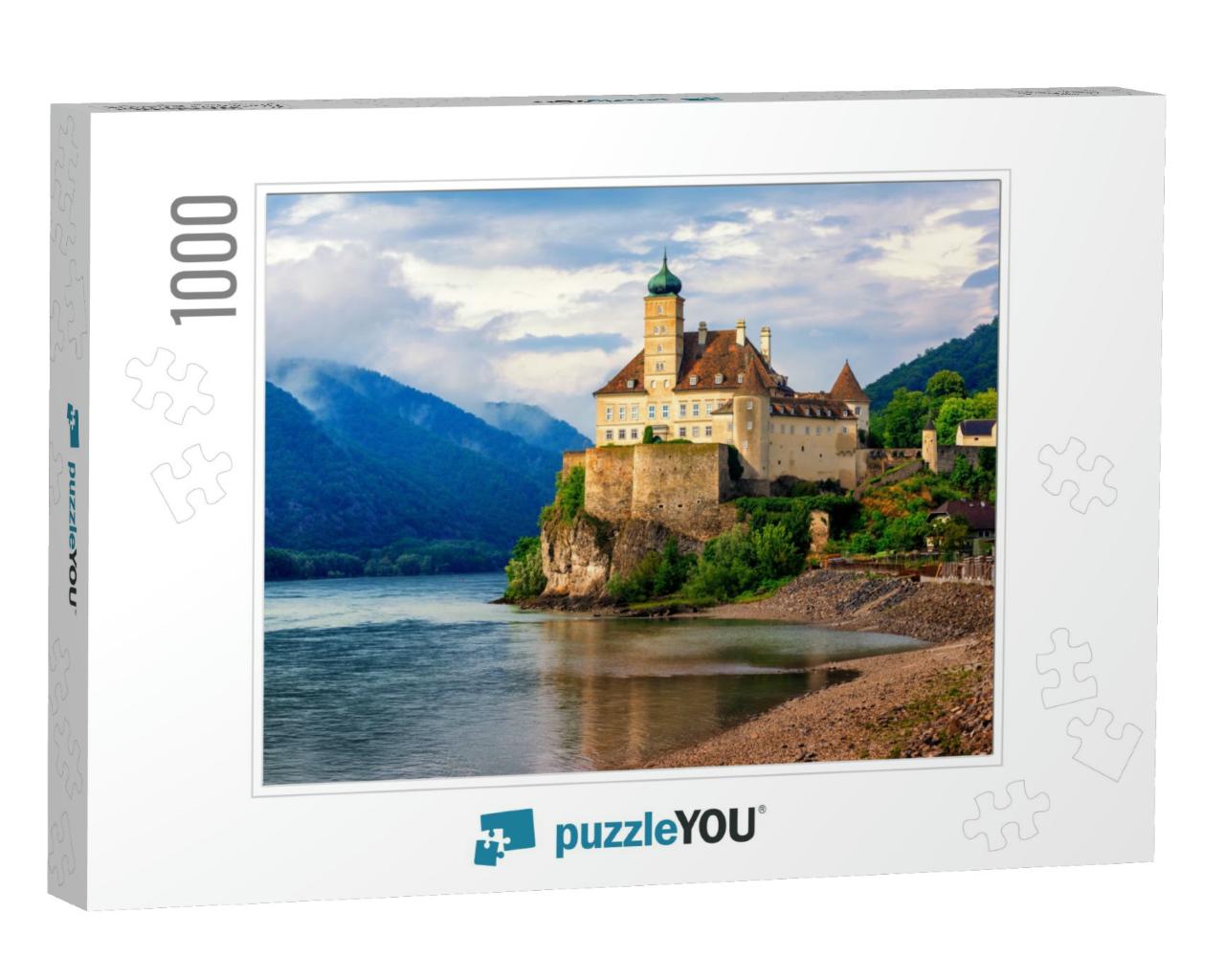 The Medieval Schonbuhel Castle, Built on a Rock on Danube... Jigsaw Puzzle with 1000 pieces
