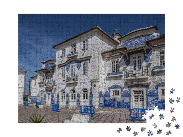 External View of Historic Building of Old Aveiro Railway... Jigsaw Puzzle with 1000 pieces