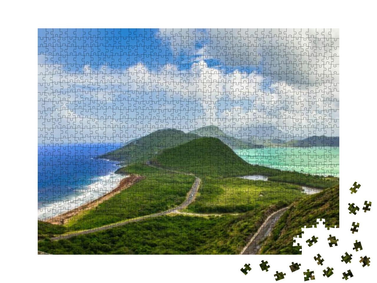 St Kitts & Nevis, Caribbean. Atlantic Ocean & Caribbean S... Jigsaw Puzzle with 1000 pieces