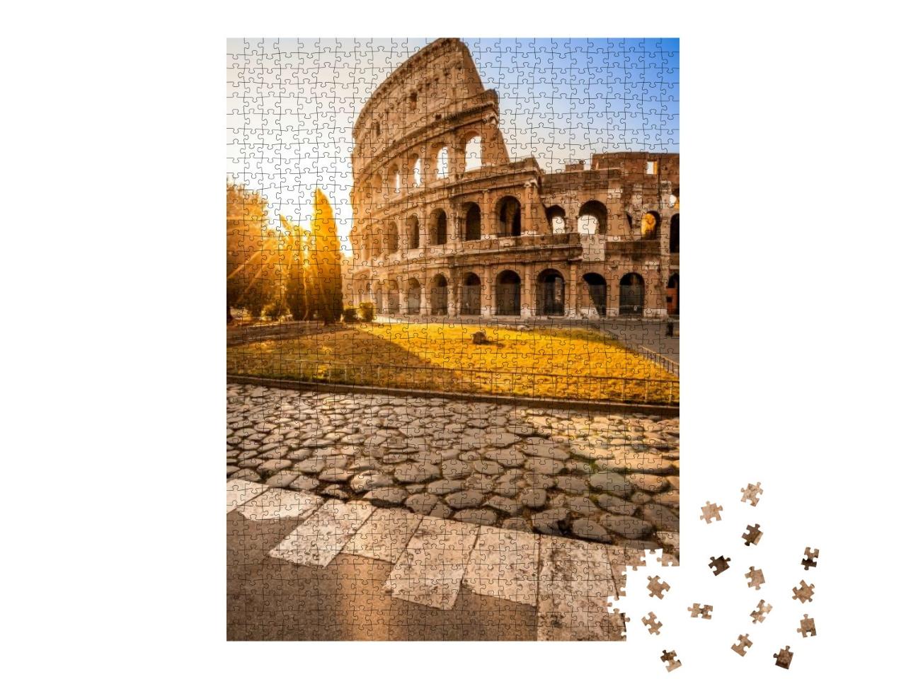 Colosseum At Sunrise, Rome, Italy... Jigsaw Puzzle with 1000 pieces
