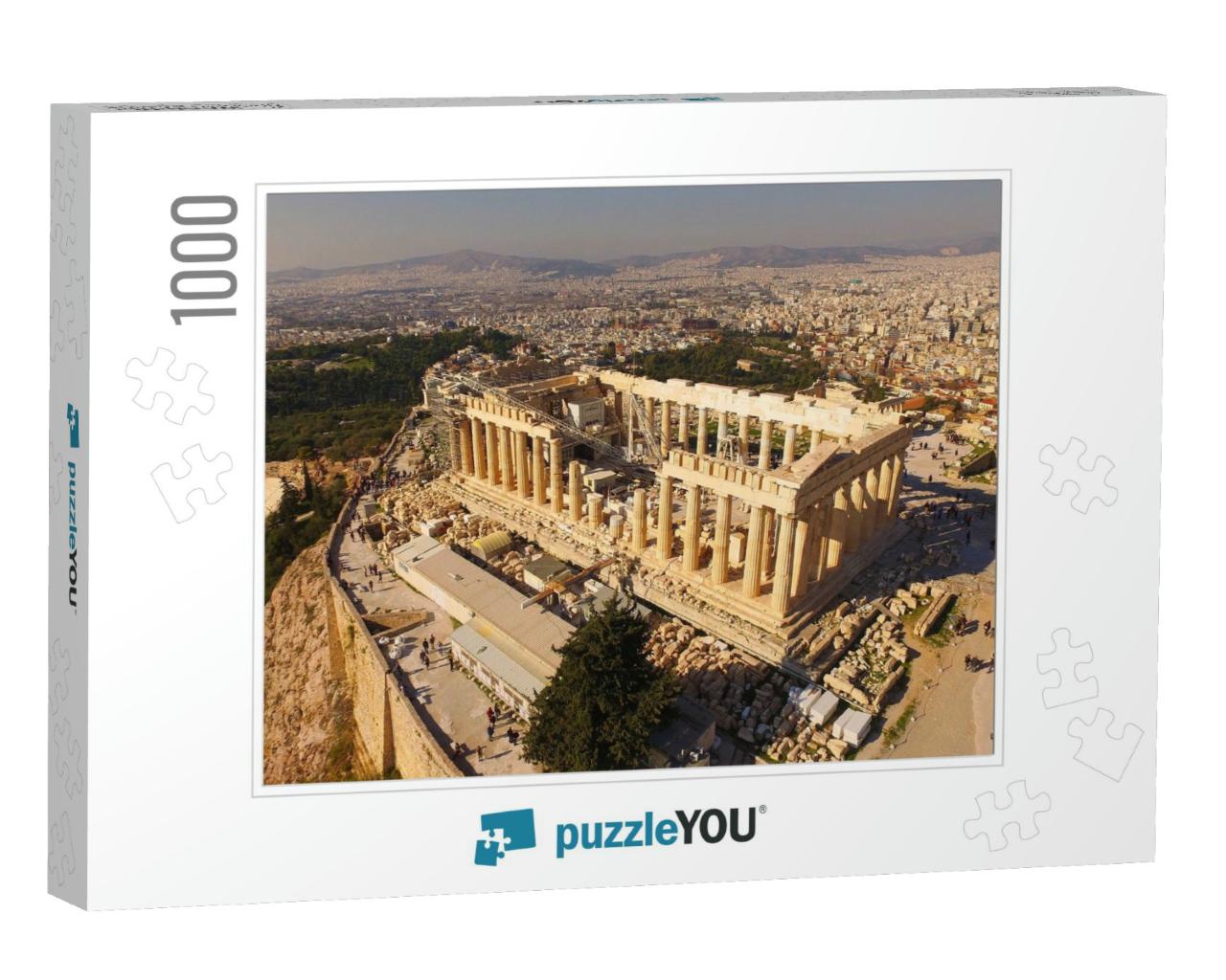 Aerial Drone Photo of Iconic Acropolis Hill & the Parthen... Jigsaw Puzzle with 1000 pieces