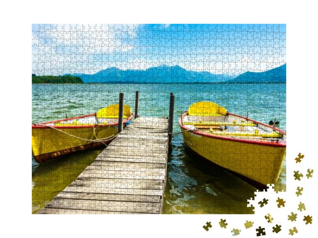 Old Row Boats At a Lake... Jigsaw Puzzle with 1000 pieces