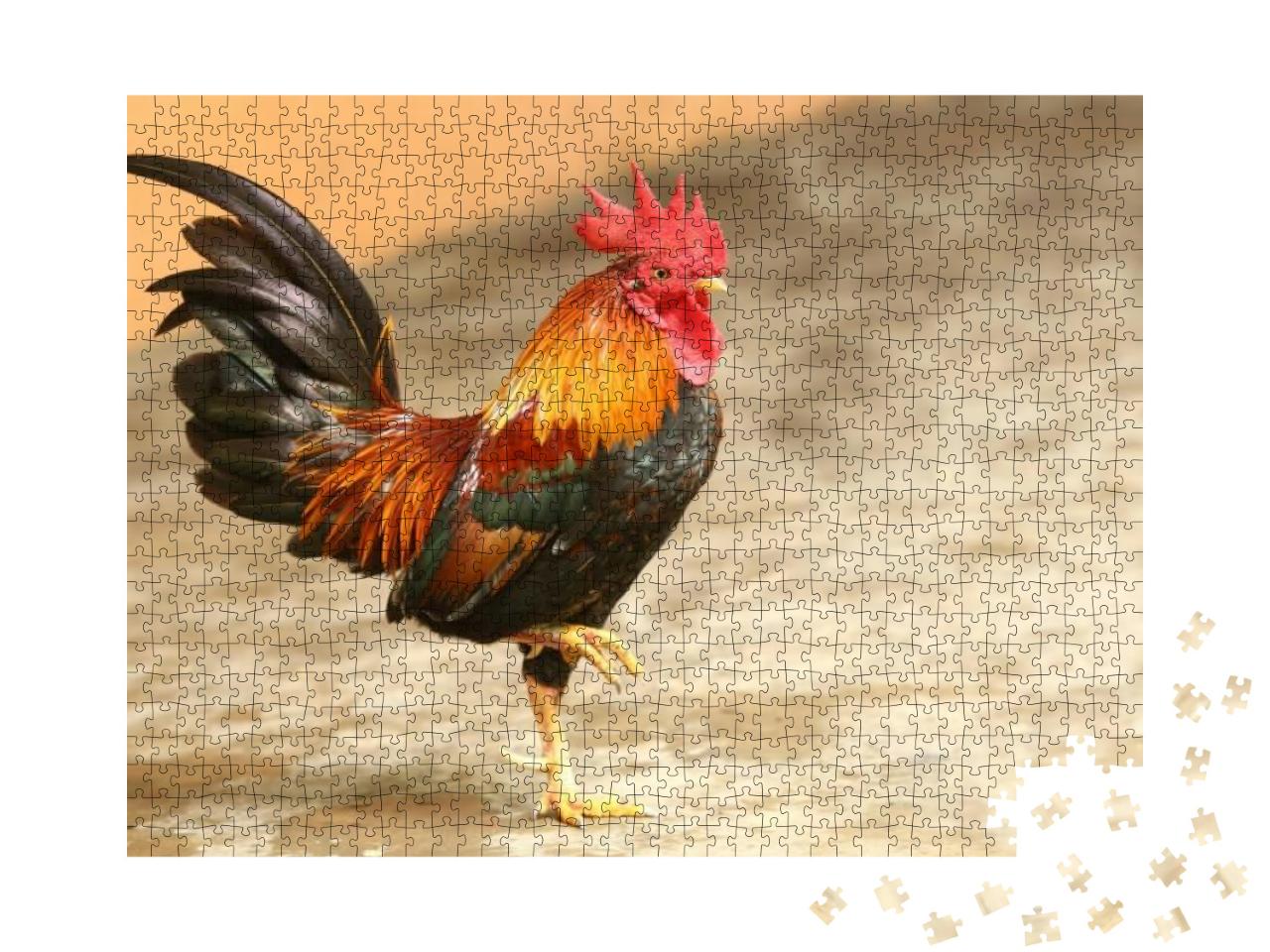 Rooster & Chickens... Jigsaw Puzzle with 1000 pieces