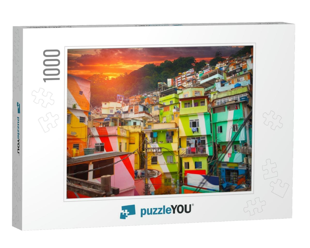 Rio De Janeiro Downtown & Favela. Brazil... Jigsaw Puzzle with 1000 pieces