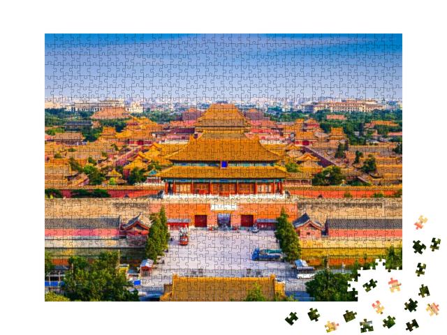Beijing, China City Skyline At the Forbidden City... Jigsaw Puzzle with 1000 pieces