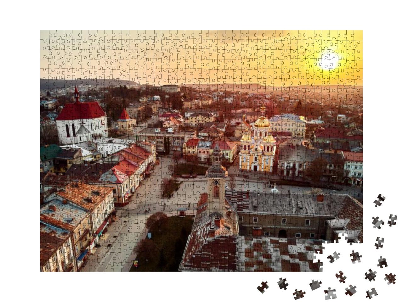 Ukraine Berezhany City Panorama Sunshine... Jigsaw Puzzle with 1000 pieces