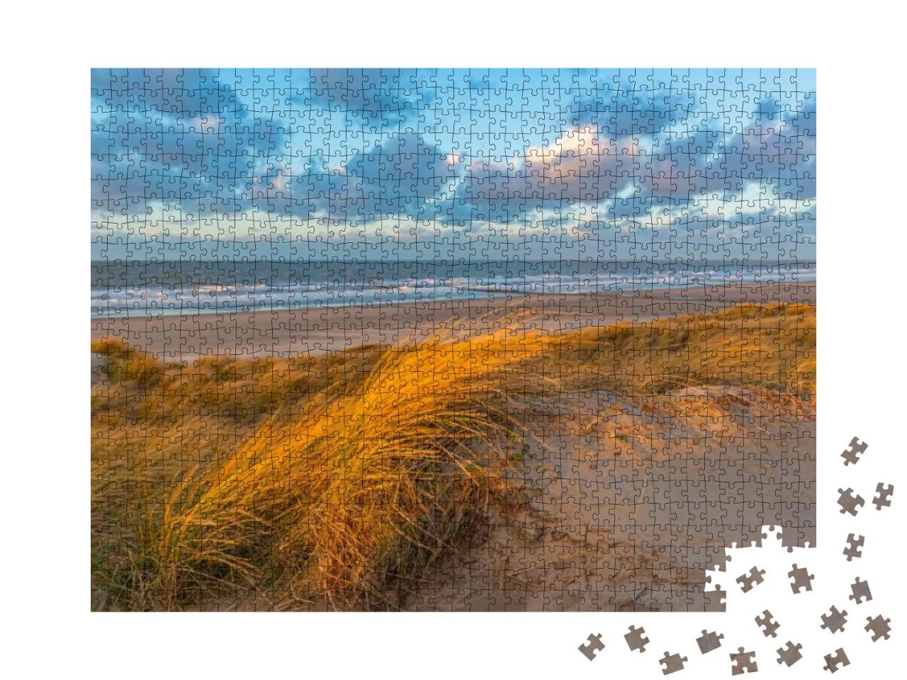 The Wind Blowing Through the Dune Grasses with Blur Motio... Jigsaw Puzzle with 1000 pieces