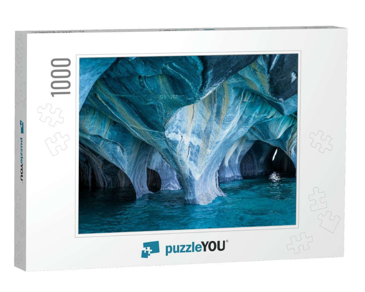 The Marble Caves Spanish Cuevas De Marmol Are a Series of... Jigsaw Puzzle with 1000 pieces