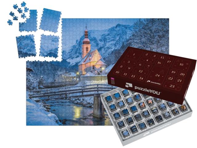 Beautiful Twilight View of Sankt Sebastian Pilgrimage Chu... | Advent Calendar Jigsaw Puzzle