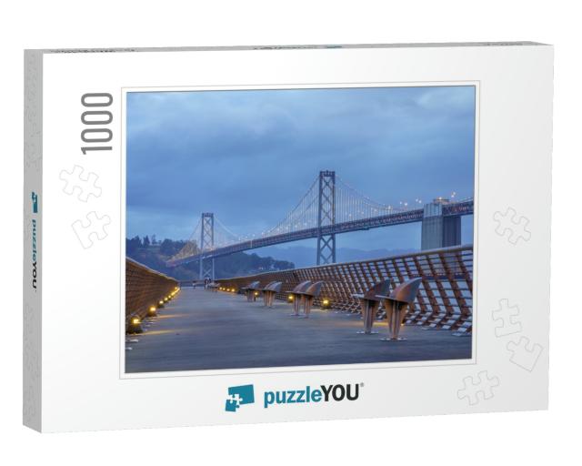 Bay Bridge is Located in California, Us & Connects San Fr... Jigsaw Puzzle with 1000 pieces
