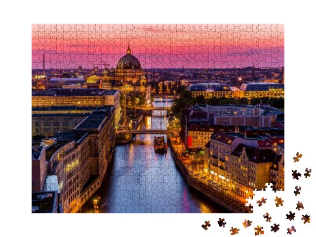 Panoramic Aerial View of Berlin Skyline with Famous Tv To... Jigsaw Puzzle with 1000 pieces