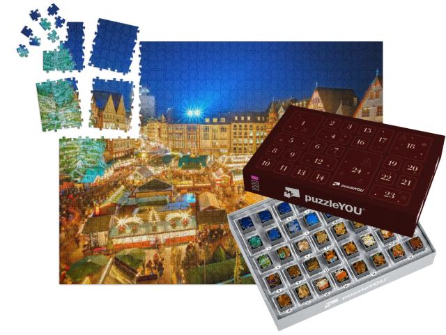 Traditional Christmas Market in the Historic Center of Fr... | Advent Calendar Jigsaw Puzzle