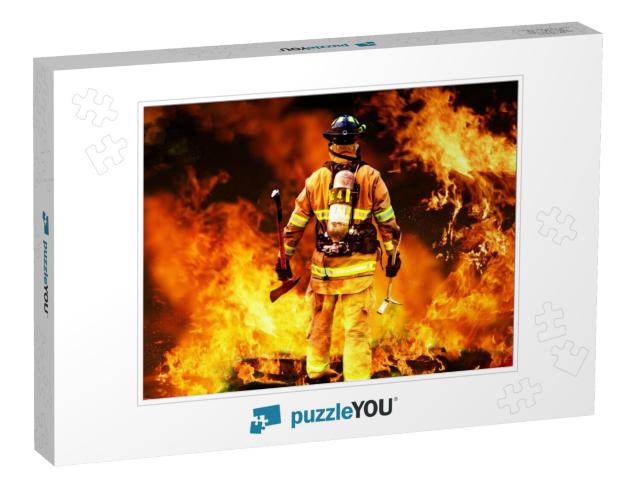 In to the Fire, a Firefighter Searches for Possible Survi... Jigsaw Puzzle