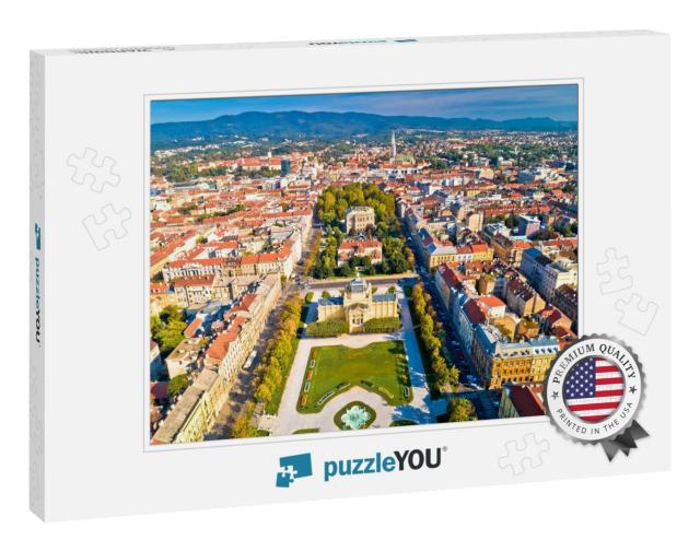Zagreb Historic City Center Aerial View, Famous Landmarks... Jigsaw Puzzle