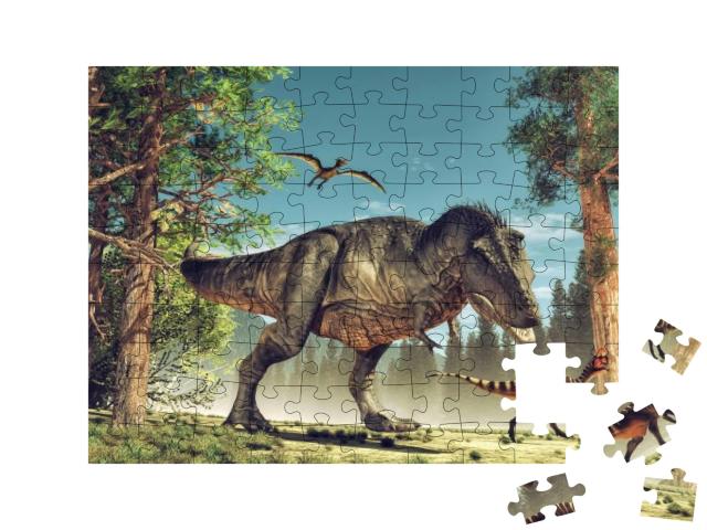 3D Render Dinosaur. This is a 3D Render Illustration... Jigsaw Puzzle with 100 pieces