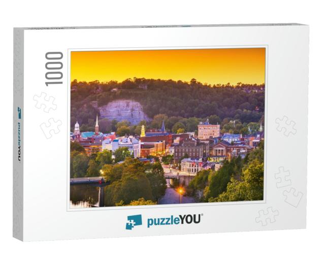 Frankfort, Kentucky, USA Town Skyline on the Kentucky Rive... Jigsaw Puzzle with 1000 pieces