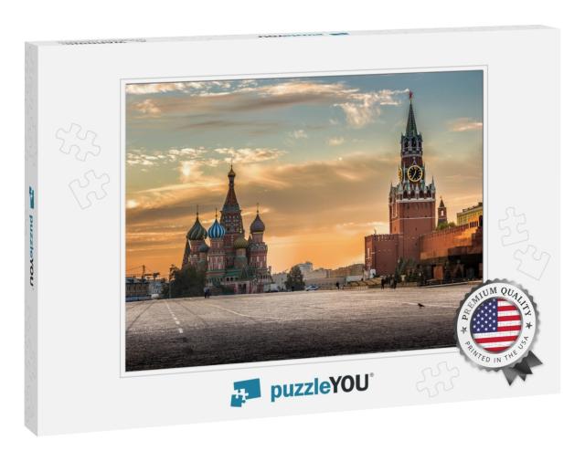 Moscow, Russia, Red Square, View of St. Basils Cathedral... Jigsaw Puzzle