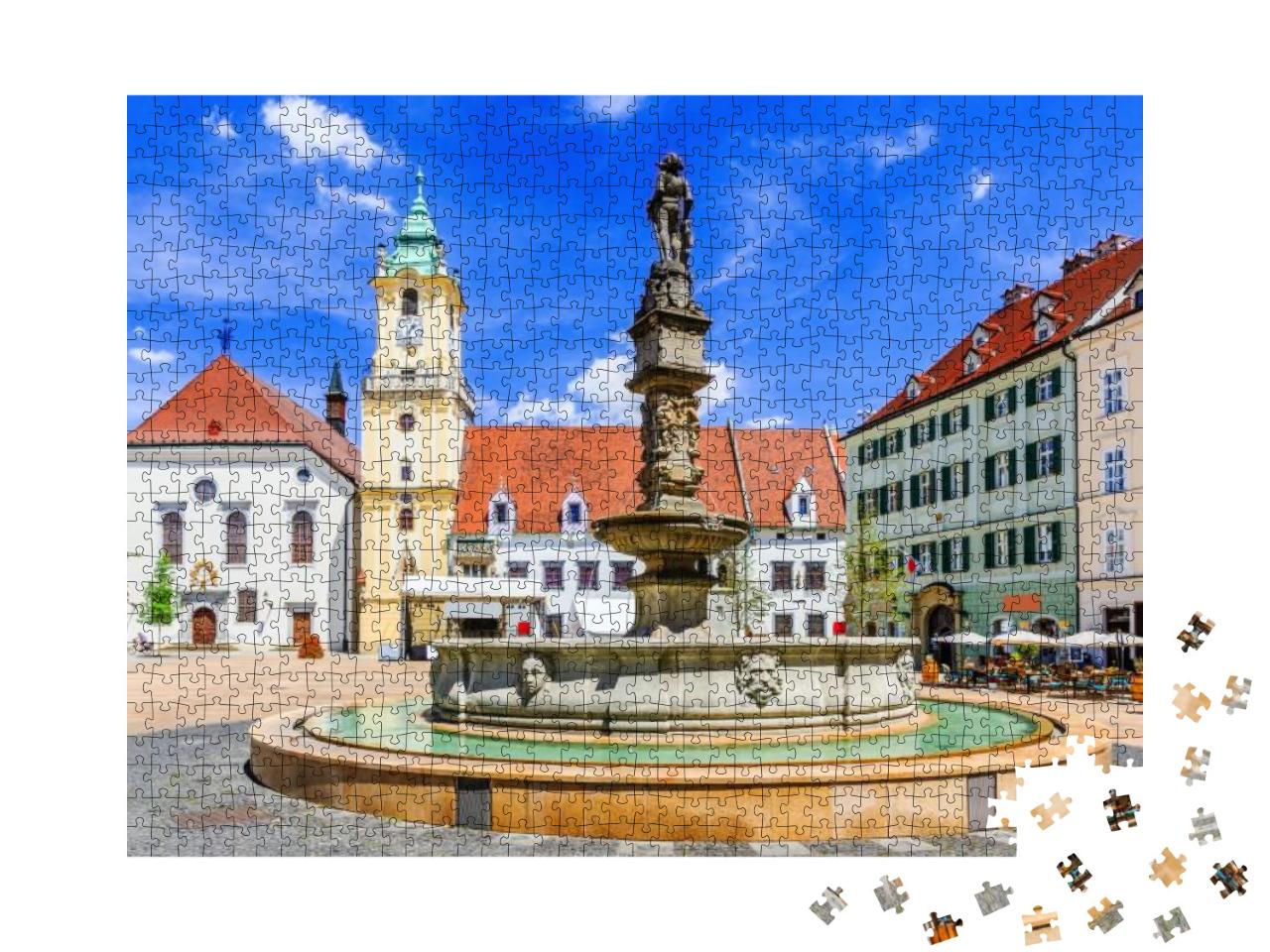 Bratislava, Slovakia. View of Bratislava Main Square with... Jigsaw Puzzle with 1000 pieces