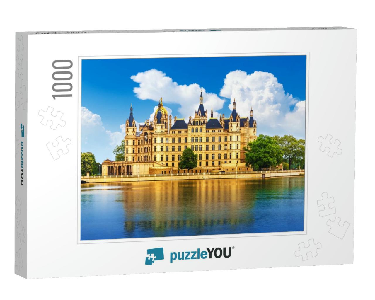 Scenic Summer View of Ancient Castle in Schwerin, Mecklen... Jigsaw Puzzle with 1000 pieces