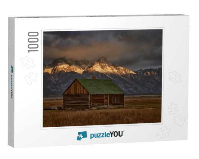 Slice of Light - Mormon Row, Grand Teton National Park, W... Jigsaw Puzzle with 1000 pieces