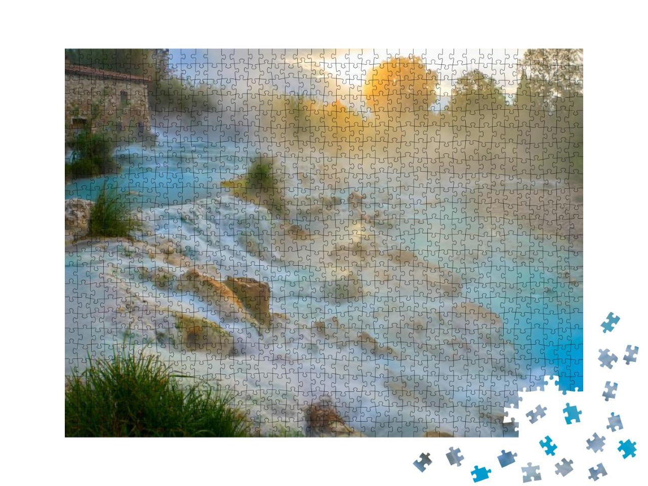 Natural Spa with Waterfalls & Hot Springs At Saturnia The... Jigsaw Puzzle with 1000 pieces